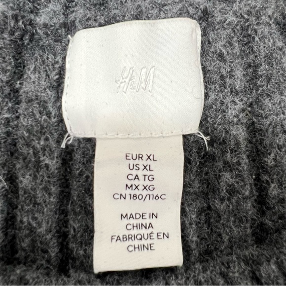 H&M Charcoal Gray Ribbed Knit Sweater Dress | SIZE XL EUC - Picture 5 of 12